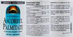 Label for Ascorbyl Palmitate 500 mg