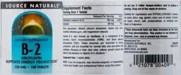 Label for B-2 100 mg