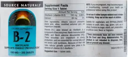 Label for B-2 100 mg