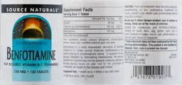 Label for Benfotiamine 150 mg