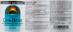 Label for Chem-Defense Orange Flavored