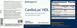 Label for CardioLux HDL