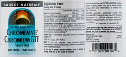 Label for Chromemate Chromium GTF 200 mcg