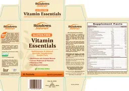 Label for Vitamin Essentials
