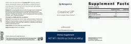 Label for Creatine UP Unflavored