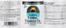 Label for Evening Primrose Oil 1,350 mg