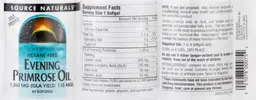 Label for Evening Primrose Oil 1,350 mg