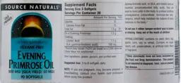Label for Evening Primrose Oil 500 mg