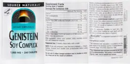 Label for Genistein Soy Complex 1,000 mg