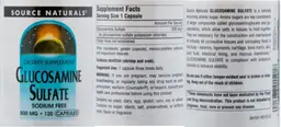 Label for Glucosamine Sulfate 500 mg