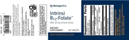 Label for Intrinsi B12-Folate