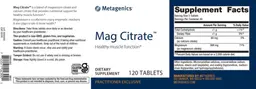 Label for Mag Citrate