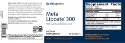 Label for Meta Lipoate 300