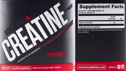 Label for Creatine Fruit Punch