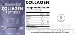 Label for Collagen Peptides Unflavored