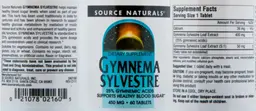 Label for Gymnema Sylvestre 450 mg