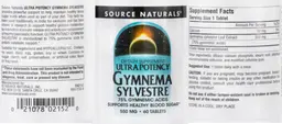Label for Gymnema Sylvestre 550 mg