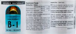 Label for High Potency B-1 500 mg