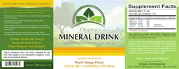 Label for Mineral Drink Peach Mango Flavor
