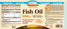 Label for Fish Oil 1000 mg
