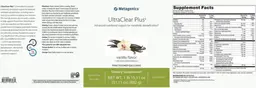 Label for UltraClear Plus Vanilla Flavor