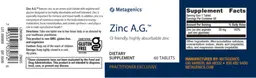 Label for Zinc A.G.