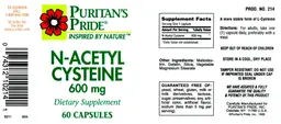 N-Acetyl Cysteine 600 mg