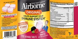 Label for Airborne Original Very Berry