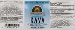Label for Kava 500 mg