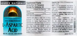 Label for L-Aspartic Acid Powder