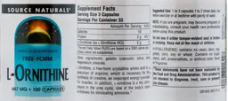 Label for L-Ornithine 667 mg