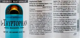 Label for L-Tryptophan 500 mg