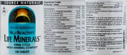 Label for High Bioactivity Life Minerals