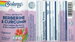 Label for Berberine & Curcumin Root Extracts