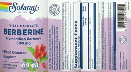 Label for Berberine 500 mg