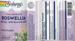 Label for Boswellia Vital Extracts 450 mg