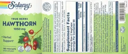 Label for Hawthorn 1050 mg