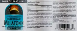 Label for Melatonin Timed Release 3 mg