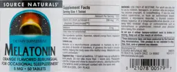 Label for Melatonin 5 mg Orange Flavored Sublingual