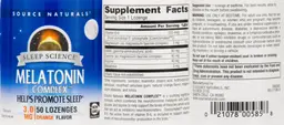 Label for Melatonin Complex 3.0 mg Orange Flavor