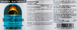 Label for MethylCobalamin Vitamin B-12 5 mg Cherry Flavored Sublingual