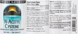 Label for N-Acetyl Cysteine 600 mg