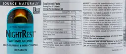 Label for NightRest with Melatonin