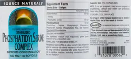 Label for Phosphatidyl Serine Complex 500 mg
