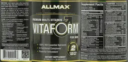 Label for VITAFORM for Men