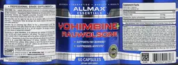 Label for Yohimbine+ Rauwolscine