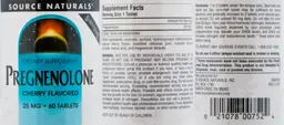 Label for Pregnenolone Cherry Flavored 25 mg