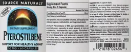 Label for Pterostilbene 50 mg