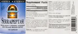 Label for Serrapeptase