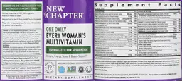 Label for Every Woman's One Daily Multivitamin